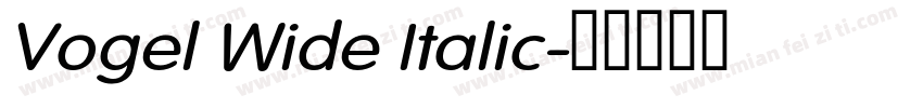Vogel Wide Italic字体转换